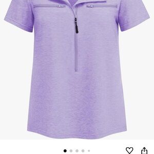 Lavender Chemo port access, zippers & Shoulder snaps on both sides